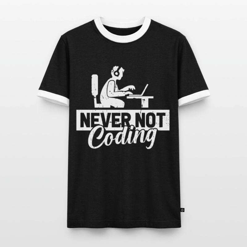 Entwickler Coder Programmierer Männer Kontrast-T-Shirt