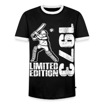 Édition limitée 1973 Édition limitée Cricket - T-shirt contrasté Homme - noir/blanc - Devant - AI Model Female 172 light (172cm) & AI Model Male 178 light (178cm)