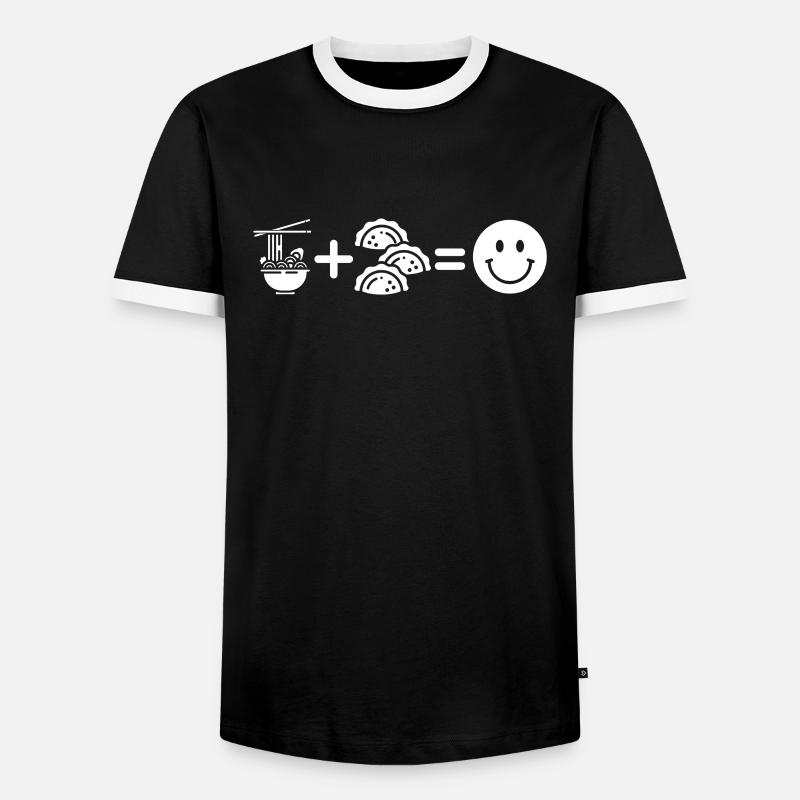 Ramen - Männer Kontrast-T-Shirt - Schwarz/Weiß