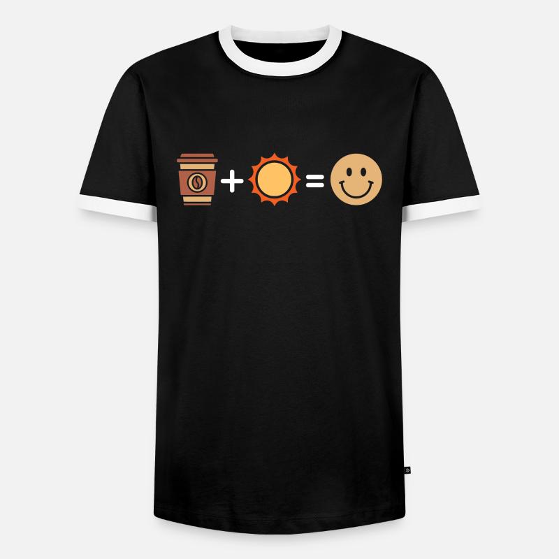 Coffee Cafe - Men's Ringer Shirt - black/white