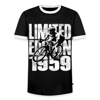 Édition limitée 1959 édition limitée anniversaire - T-shirt contrasté Homme - noir/blanc - Devant - AI Model Female 172 light (172cm) & AI Model Male 178 light (178cm)