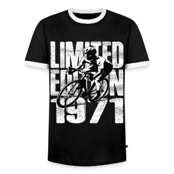 Édition limitée 1971 Édition limitée anniversaire - T-shirt contrasté Homme - noir/blanc - Devant - AI Model Female 172 light (172cm) & AI Model Male 178 light (178cm)