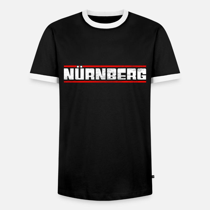 Nürnberg - Männer Kontrast-T-Shirt - Schwarz/Weiß