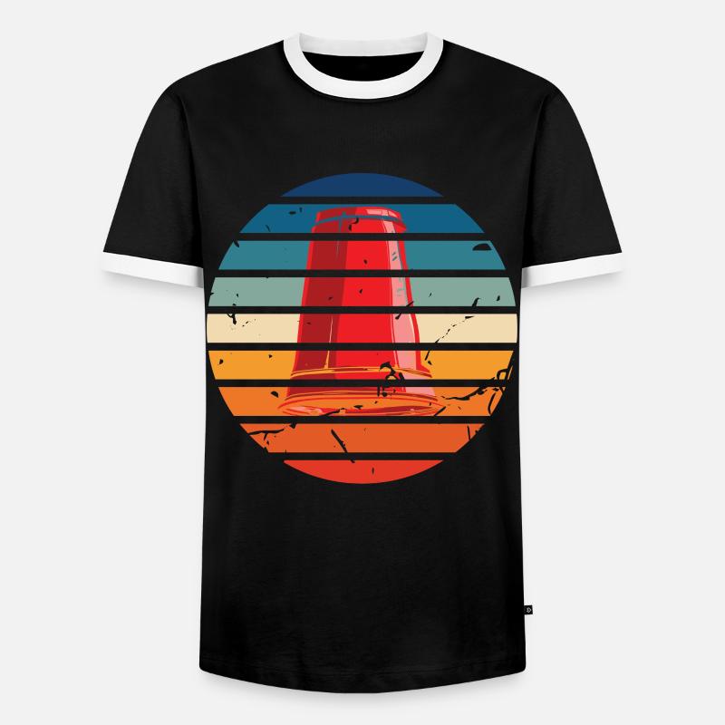 Stapeln Von Bechern Speed Stacker - Männer Kontrast-T-Shirt - Schwarz/Weiß
