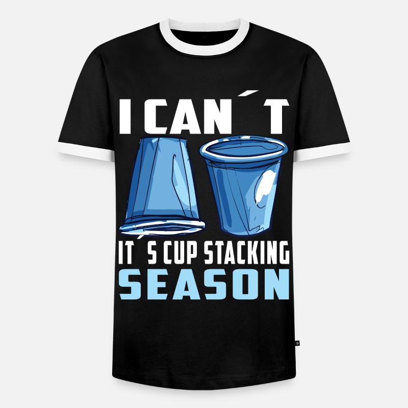 Stapeln Von Bechern Speed Stacker - Männer Kontrast-T-Shirt - Schwarz/Weiß