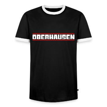 Oberhausen - Männer Kontrast-T-Shirt - Schwarz/Weiß - Vorne - AI Model Female 172 light (172cm) & AI Model Male 178 light (178cm)