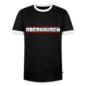 Oberhausen - Männer Kontrast-T-Shirt - Schwarz/Weiß - Vorne - AI Model Female 172 light (172cm) & AI Model Male 178 light (178cm)