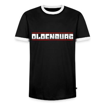 Oldenburg - Men's Ringer Shirt - black/white - Front - AI Model Female 172 light (172cm) & AI Model Male 178 light (178cm)
