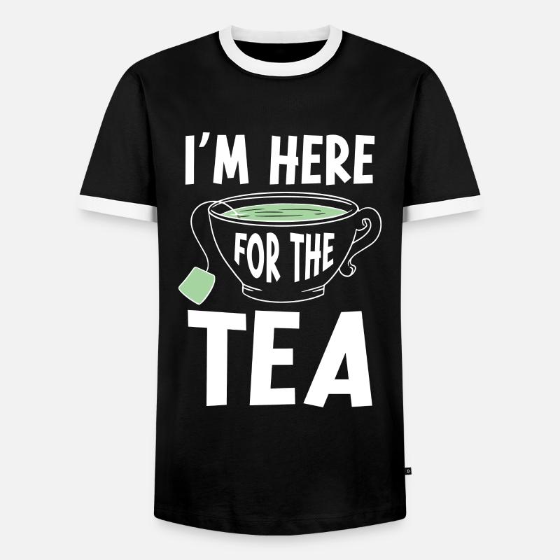 Tea Drinker Tea - Men's Ringer Shirt - black/white