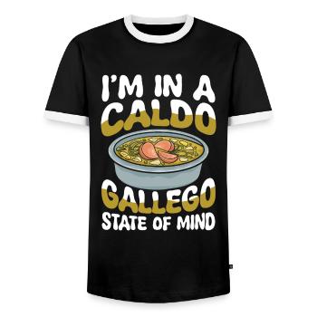 I'm In A Caldo State Of Mind - Männer Kontrast-T-Shirt - Schwarz/Weiß - Vorne - AI Model Female 172 light (172cm) & AI Model Male 178 light (178cm)