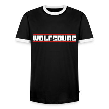 Wolfsburg - Men's Ringer Shirt - black/white - Front - AI Model Female 172 light (172cm) & AI Model Male 178 light (178cm)