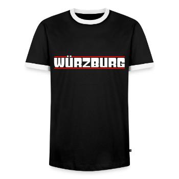 Würzburg - T-shirt contrasté Homme - noir/blanc - Devant - AI Model Female 172 light (172cm) & AI Model Male 178 light (178cm)