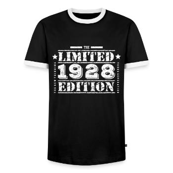 1928 édition limitée anniversaire - T-shirt contrasté Homme - noir/blanc - Devant - AI Model Female 172 light (172cm) & AI Model Male 178 light (178cm)