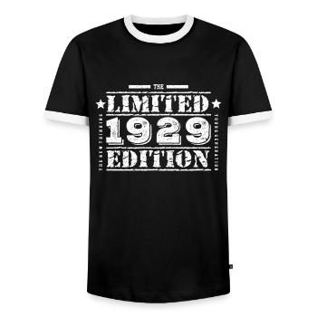 1929 édition limitée anniversaire - T-shirt contrasté Homme - noir/blanc - Devant - AI Model Female 172 light (172cm) & AI Model Male 178 light (178cm)