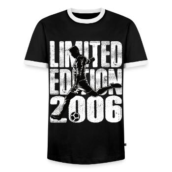 Limited Edition 2006 Limited Edition Fußball - Männer Kontrast-T-Shirt - Schwarz/Weiß - Vorne - AI Model Female 172 light (172cm) & AI Model Male 178 light (178cm)