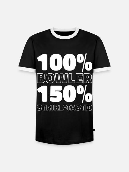 Bowling Bowlen Bowler - Männer Kontrast-T-Shirt - Schwarz/Weiß