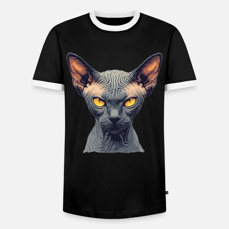 Sphynx Kätzchen Sphynx Katze - Männer Kontrast-T-Shirt - Schwarz/Weiß