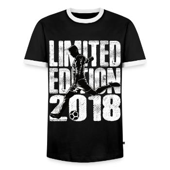 Limited Edition 2018 Limited Edition Fußball - Männer Kontrast-T-Shirt - Schwarz/Weiß - Vorne - AI Model Female 172 light (172cm) & AI Model Male 178 light (178cm)