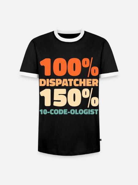 Notruf Leitstelle Einsatzzentrale - Männer Kontrast-T-Shirt - Schwarz/Weiß