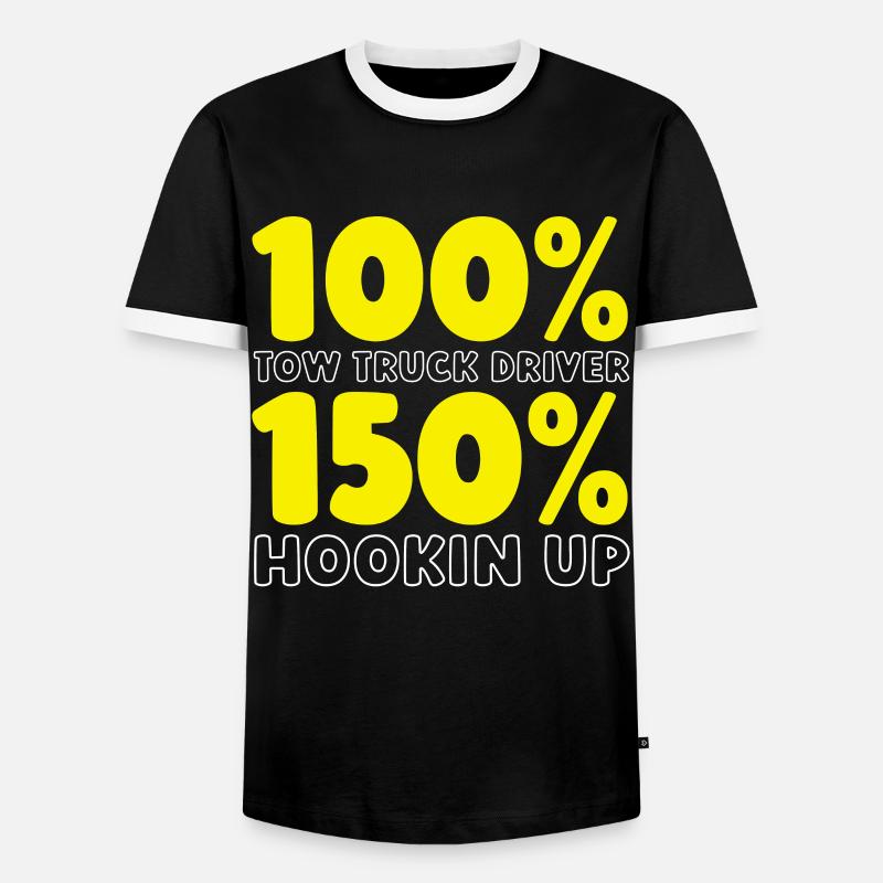 Abschleppdienst Abschlepper - Männer Kontrast-T-Shirt - Schwarz/Weiß