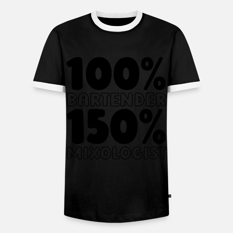 Barkeeper Bartender - Men's Ringer Shirt - black/white