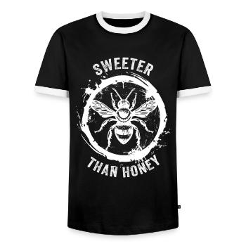 Amoureux des abeilles Apiculteurs Amis de la nature Apiculteurs - T-shirt contrasté Homme - noir/blanc - Devant - AI Model Female 172 light (172cm) & AI Model Male 178 light (178cm)