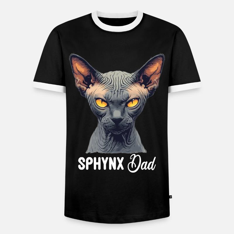 Sphynx Kätzchen Sphynx Katze - Männer Kontrast-T-Shirt - Schwarz/Weiß