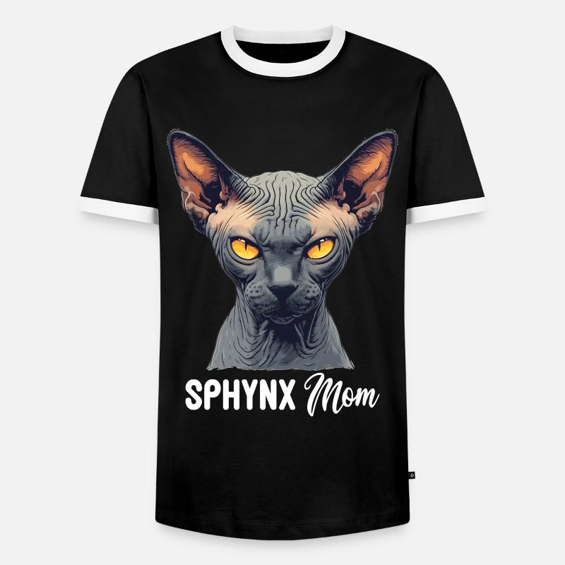 Sphynx Kätzchen Sphynx Katze - Männer Kontrast-T-Shirt - Schwarz/Weiß