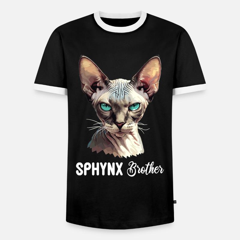 Sphynx Kätzchen Sphynx Katze - Männer Kontrast-T-Shirt - Schwarz/Weiß
