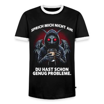 Ne me parlez pas ! Vous avez assez de problèmes comme ça - T-shirt contrasté Homme - noir/blanc - Devant - AI Model Female 172 light (172cm) & AI Model Male 178 light (178cm)
