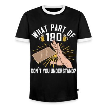 Bierdeckel Umdrehen Spiel Bier - Männer Kontrast-T-Shirt - Schwarz/Weiß - Vorne - AI Model Female 172 light (172cm) & AI Model Male 178 light (178cm)