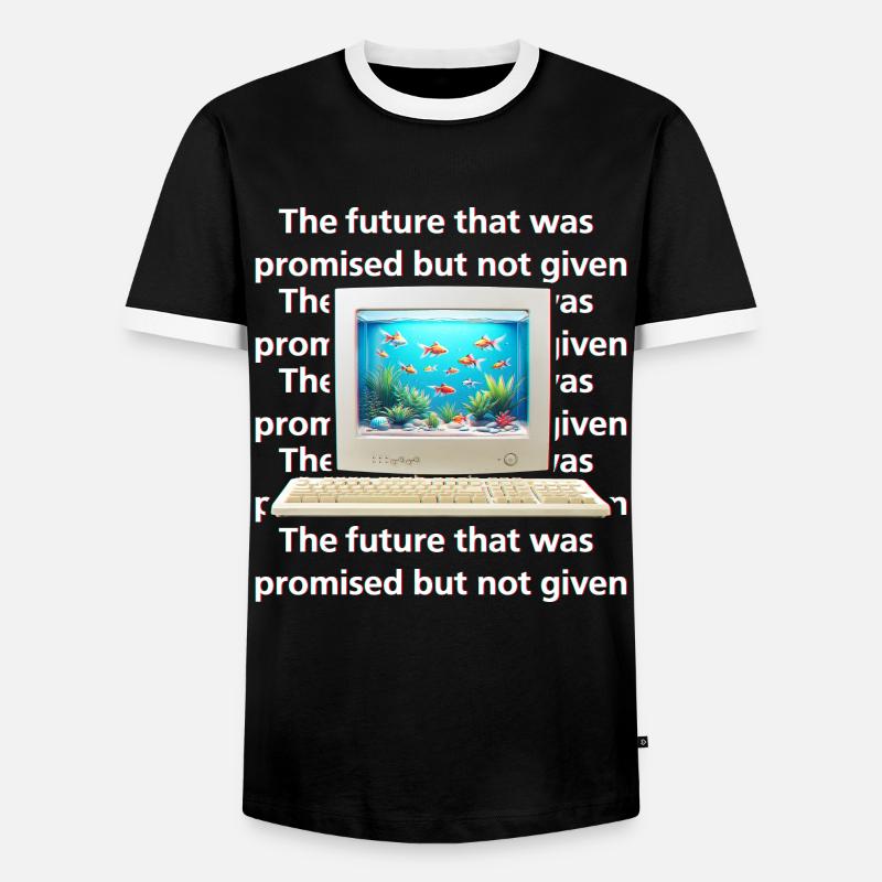 Frutiger Aero Aesthetic Tech - Männer Kontrast-T-Shirt - Schwarz/Weiß