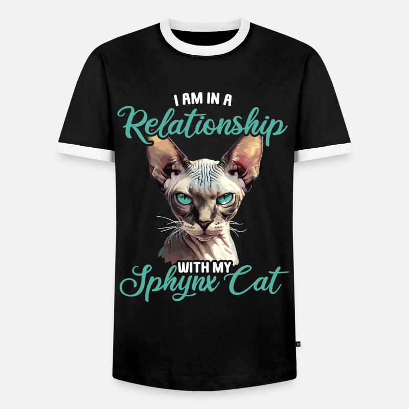 Sphynx Kätzchen Sphynx Katze - Männer Kontrast-T-Shirt - Schwarz/Weiß