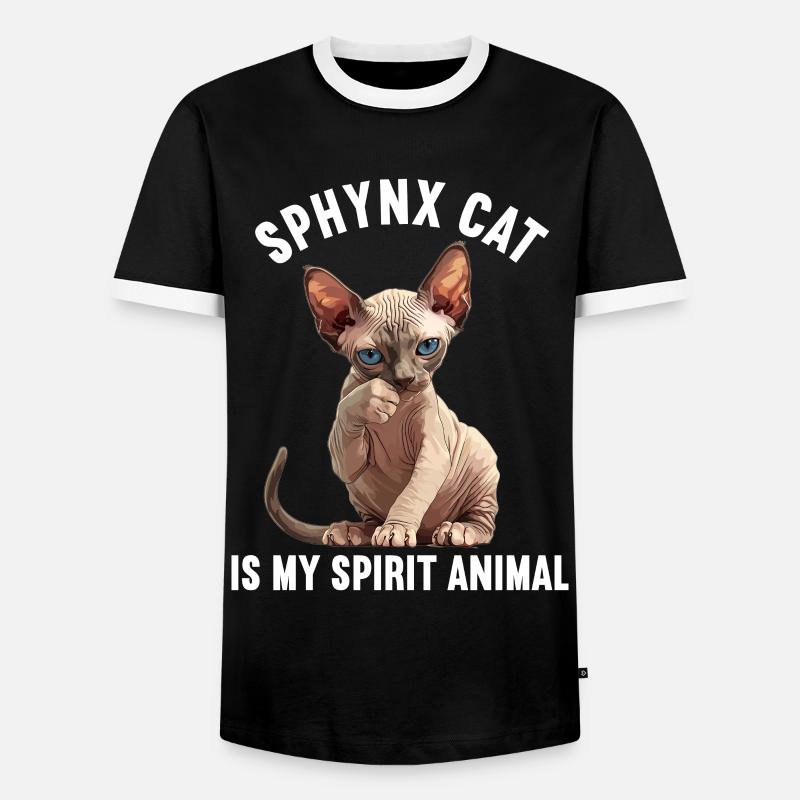Sphynx Kätzchen Sphynx Katze - Männer Kontrast-T-Shirt - Schwarz/Weiß