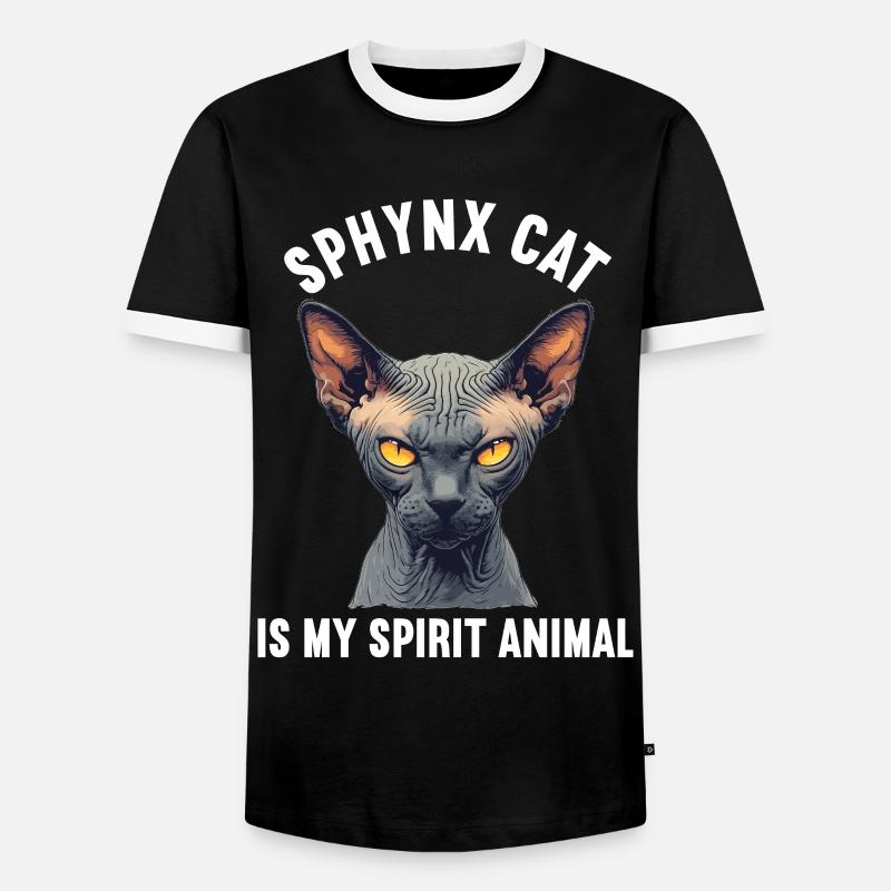 Sphynx Kätzchen Sphynx Katze - Männer Kontrast-T-Shirt - Schwarz/Weiß