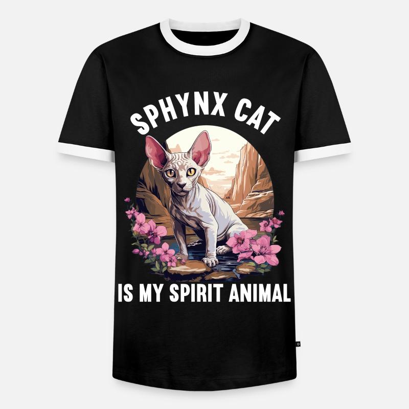 Sphynx Kätzchen Sphynx Katze - Männer Kontrast-T-Shirt - Schwarz/Weiß