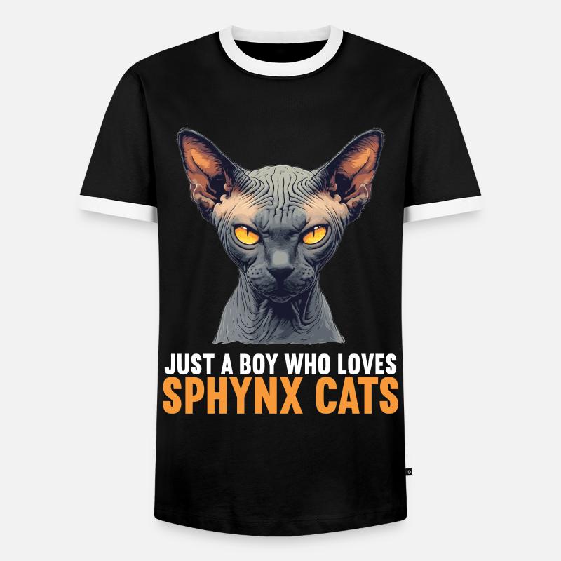 Sphynx Kätzchen Sphynx Katze - Männer Kontrast-T-Shirt - Schwarz/Weiß