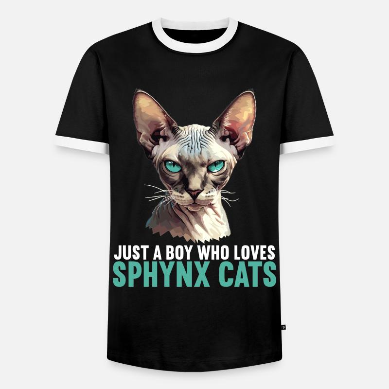 Sphynx Kätzchen Sphynx Katze - Männer Kontrast-T-Shirt - Schwarz/Weiß