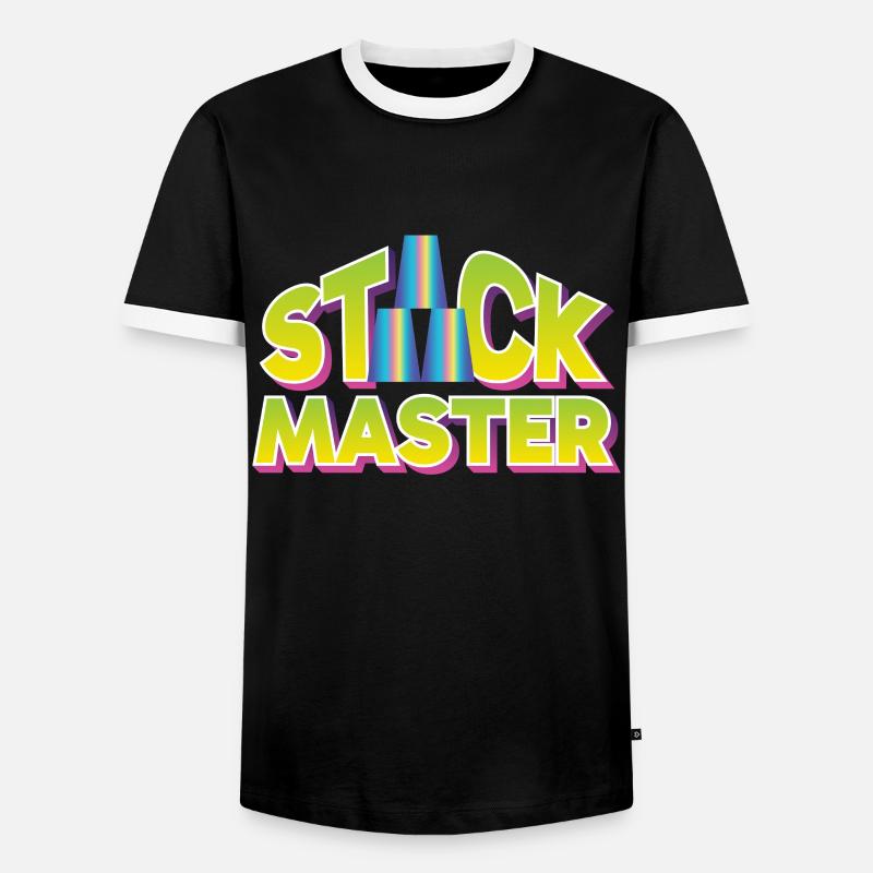 Cup Stacking Stack Master - Men's Ringer Shirt - black/white