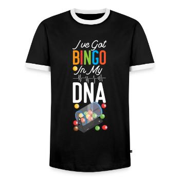 Bingo Player I've Got Bingo In My - Männer Kontrast-T-Shirt - Schwarz/Weiß - Vorne - AI Model Female 172 light (172cm) & AI Model Male 178 light (178cm)
