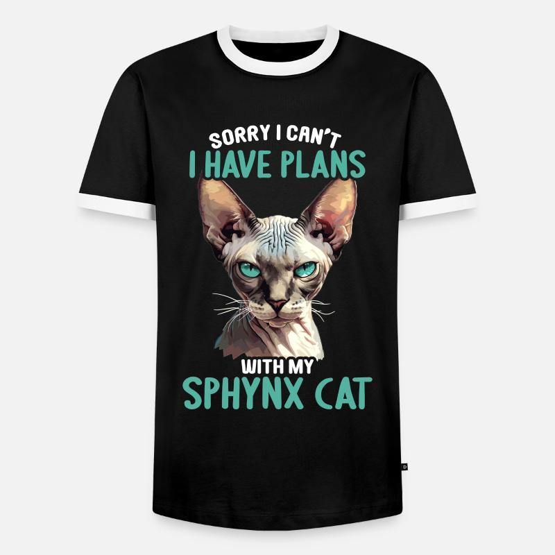 Sphynx Kätzchen Sphynx Katze - Männer Kontrast-T-Shirt - Schwarz/Weiß