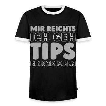 Écrivain Auteur - T-shirt contrasté Homme - noir/blanc - Devant - AI Model Female 172 light (172cm) & AI Model Male 178 light (178cm)