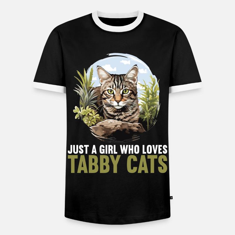 Tabby Kitten Tabby Cat - Men's Ringer Shirt - black/white