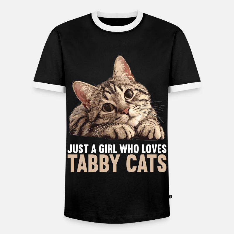 Tabby Kätzchen Tabby Katze - Männer Kontrast-T-Shirt - Schwarz/Weiß