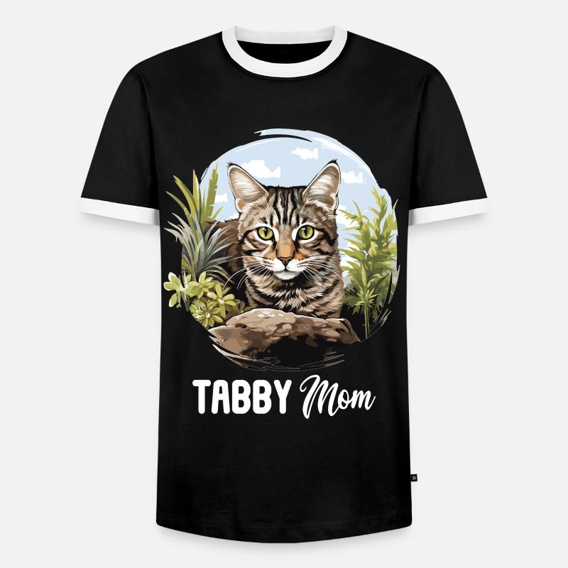 Tabby Kätzchen Tabby Katze - Männer Kontrast-T-Shirt - Schwarz/Weiß