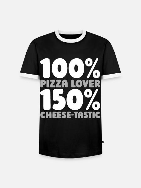 Pizza - T-shirt contrasté Homme - noir/blanc