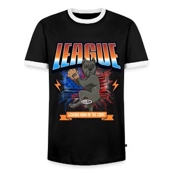 Cane Corso Baseball - Männer Kontrast-T-Shirt - Schwarz/Weiß - Vorne - AI Model Female 172 light (172cm) & AI Model Male 178 light (178cm)