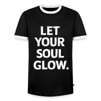 Laissez briller votre âme - T-shirt contrasté Homme - noir/blanc - Devant - AI Model Female 172 light (172cm) & AI Model Male 178 light (178cm)