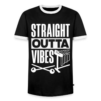 Vibraphon-musikinstrument - Männer Kontrast-T-Shirt - Schwarz/Weiß - Vorne - AI Model Female 172 light (172cm) & AI Model Male 178 light (178cm)