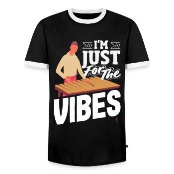 Vibraphon-musikinstrument - Männer Kontrast-T-Shirt - Schwarz/Weiß - Vorne - AI Model Female 172 light (172cm) & AI Model Male 178 light (178cm)